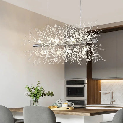 DecorBites™ Dandelion Crystal Ceiling Lamp Chandelier for Bedroom Dining Room Kitchen Island