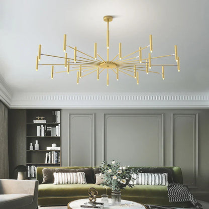 DecorBites™ Black Sputnik Chandelier: Nordic Design, Adjustable Lighting for Home Décor