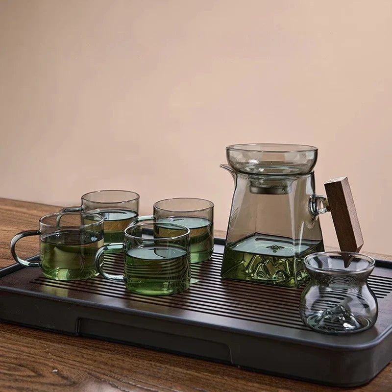 Decorbites™ Glas-Kung-Fu-Teebecher-Set mit Griff und Sieb, 350 ml