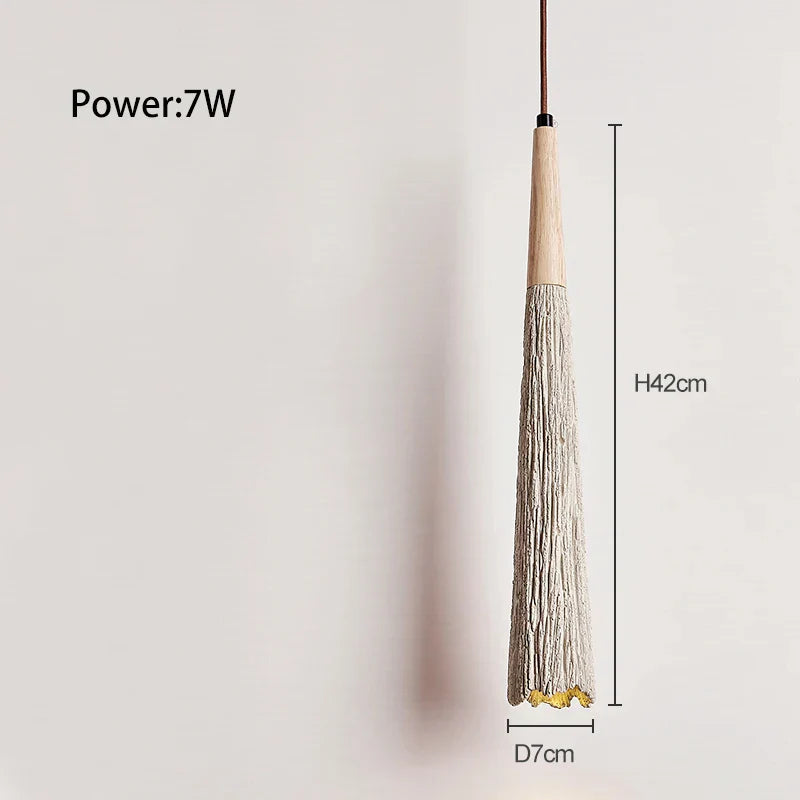 DecorBites™ Cement Cream LED Chandelier for Bedroom Bedside and Front Desk Lighting