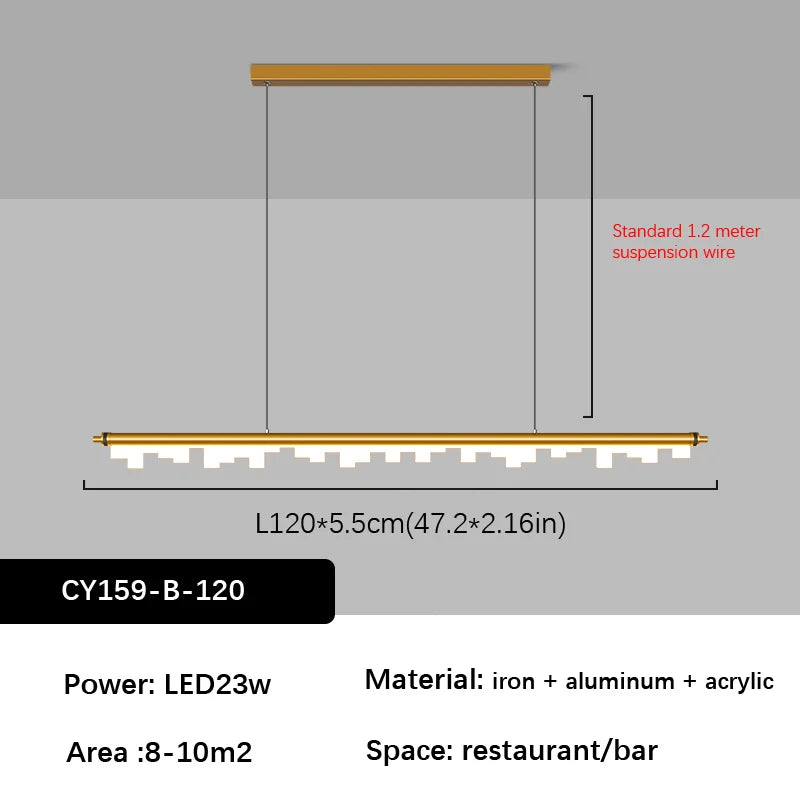 Decorbites™ Lámpara colgante LED para comedor, cocina, isla, bar e iluminación de techo