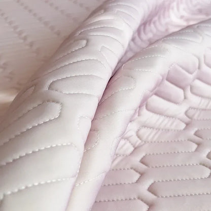 DecorBites™ Cool Fabric Latex Bed Skirt Set: Solid Color Summer Mat with Elastic Band