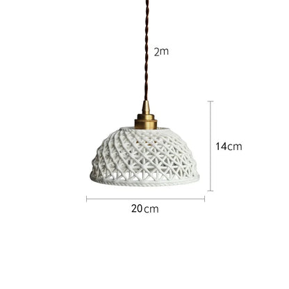 DecorBites™ Ceramic LED Pendant Lights: Modern Copper Hanging Lamp for Home Indoor Lighting