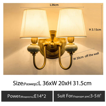 DecorBites™ Cloth Cover Wall Light for Bedroom, Living Room, Restaurant, and Corridor