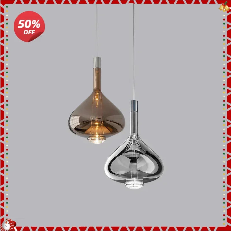DecorBites™ LED Glass Pendant Lamp: Hotel Kitchen Restaurant Bar Chandeliers Lighting
