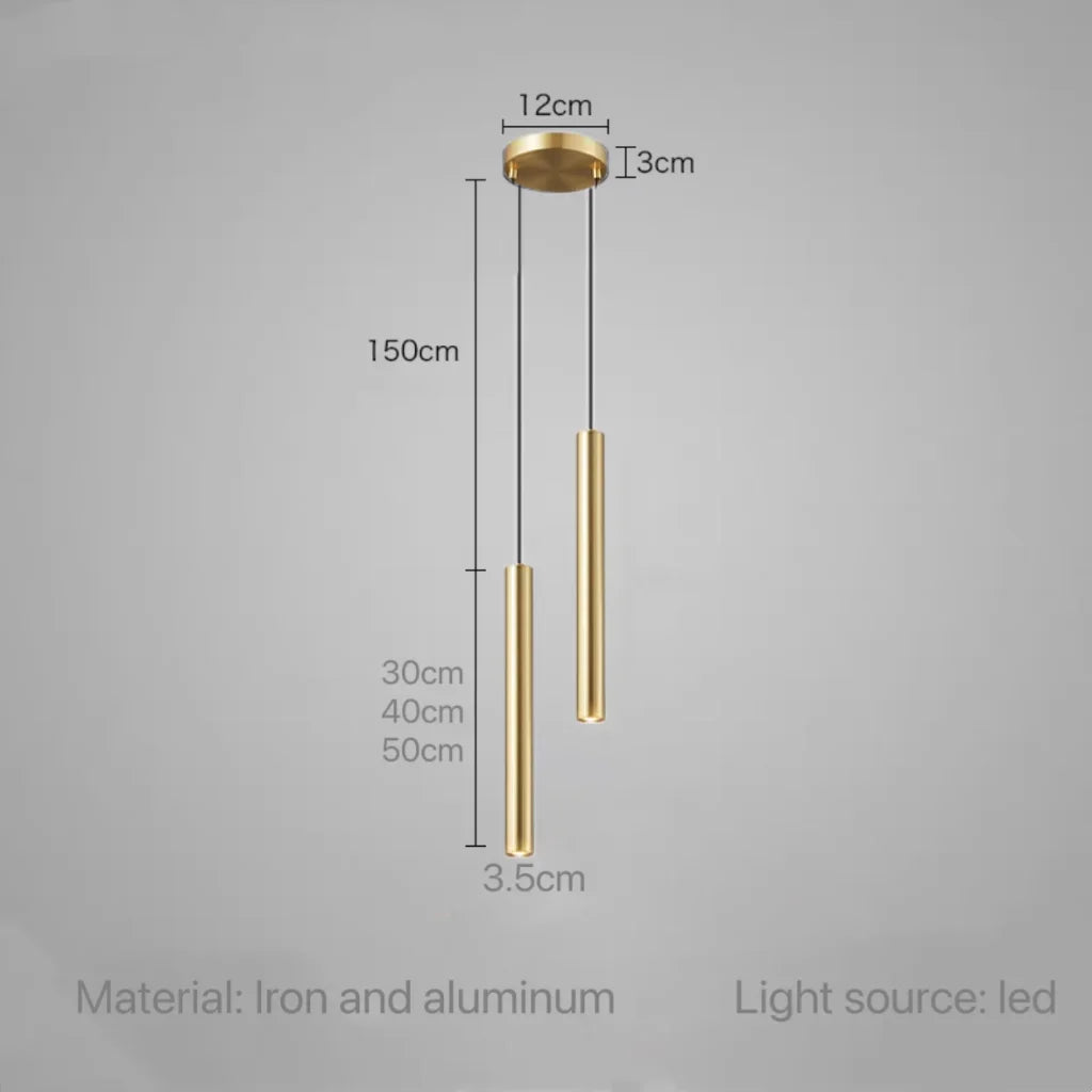 DecorBites™ LED Tube Pendant Lamp for Dining Room, Bedroom, Kitchen, Bar, Hall