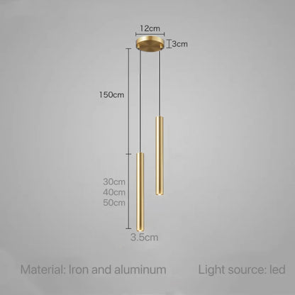 DecorBites™ LED Tube Pendant Lamp for Dining Room, Bedroom, Kitchen, Bar, Hall