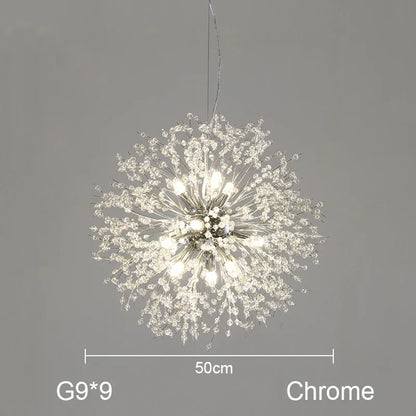 DecorBites™ Dandelion Chandelier: Nordic Minimalist Wrought Iron LED Indoor Light for Living Room