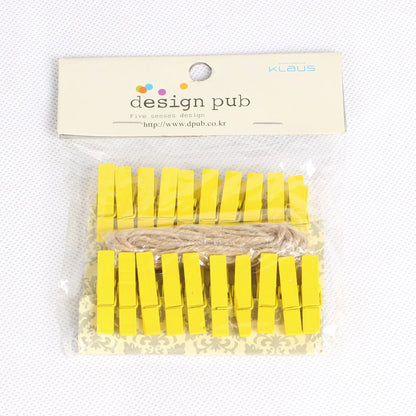 مشابك خشبية صغيرة من DecorBites™، 50 قطعة، لتزيين الصور والحرف اليدوية، مشابك غسيل صغيرة مقاس 25 مم