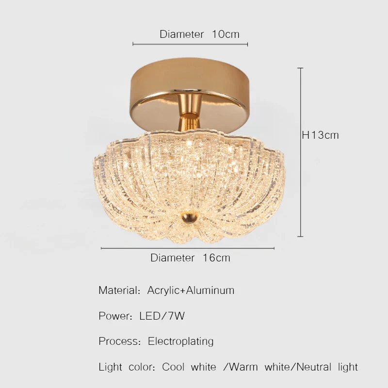 DecorBites™ Gold LED Ceiling Light for Home Bedroom Living Room Kitchen Lighting Fixtures
