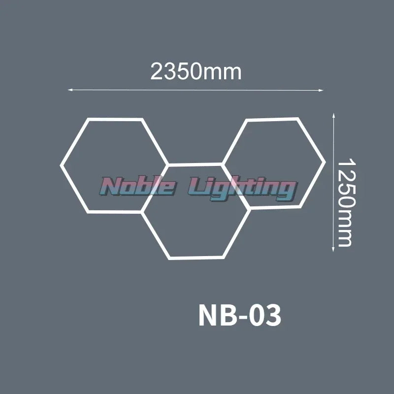 Lámpara de techo LED hexagonal DecorBites™ para barberías y peluquerías en garajes