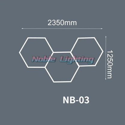 Lámpara de techo LED hexagonal DecorBites™ para barberías y peluquerías en garajes