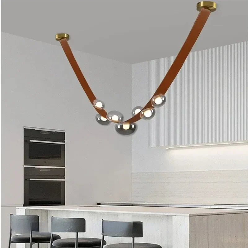 DecorBites™ Leather Pendant Lights for Home Decor Chandelier Lighting Fixture