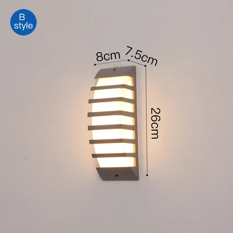 DecorBites™ LED Outdoor Wall Sconce Light for Courtyard Patio Garden Front Door