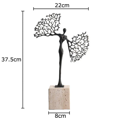 DecorBites™ Abstract Character Marble Sculpture Room Decor