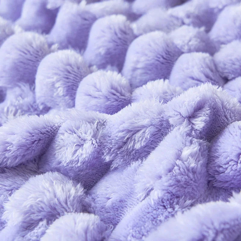 Manta de terciopelo tafetán DecorBites™ Cozy: edredón suave, afelpado, esponjoso y cálido para el dormitorio