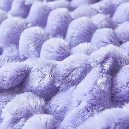 Manta de terciopelo tafetán DecorBites™ Cozy: edredón suave, afelpado, esponjoso y cálido para el dormitorio