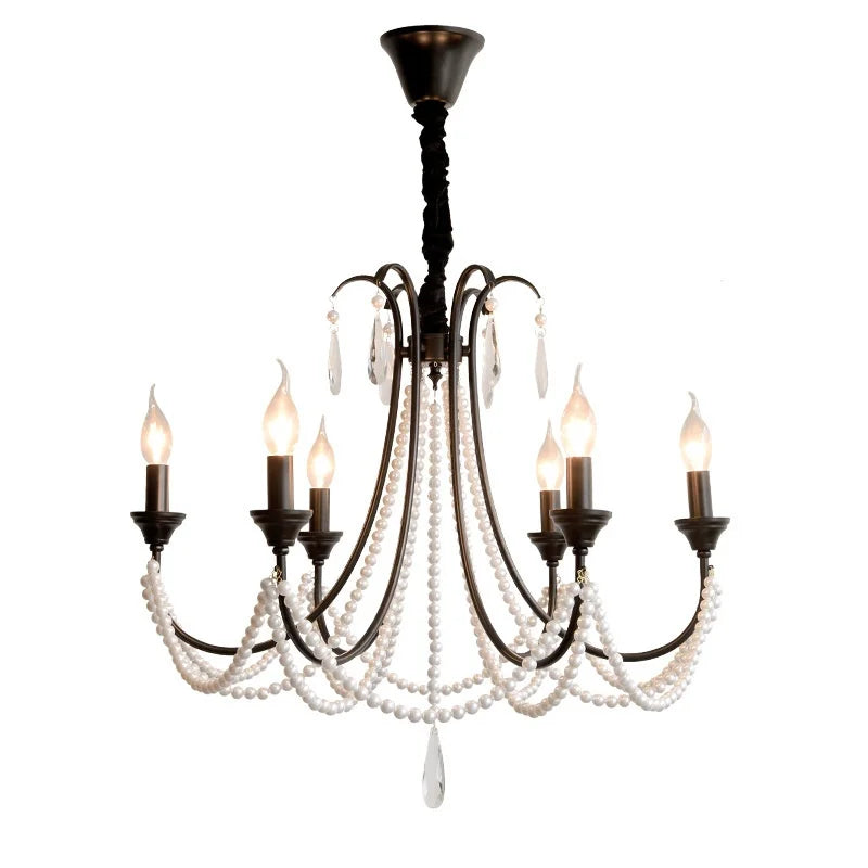 DecorBites™ Elegant Black Crystal Chandelier Pendant Light for Living Room