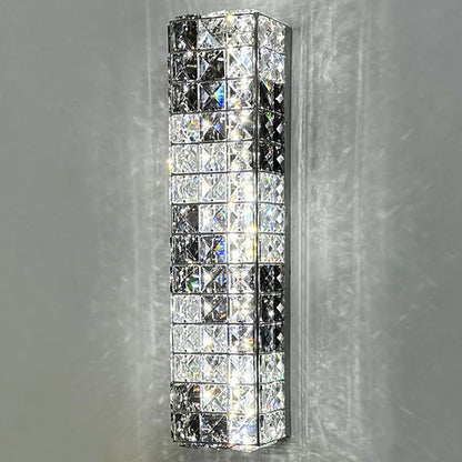 DecorBites™ Crystal Mosaic Wall Lamp: Elegant LED Lighting for Living Room, Bedroom, and Hotel Lobby