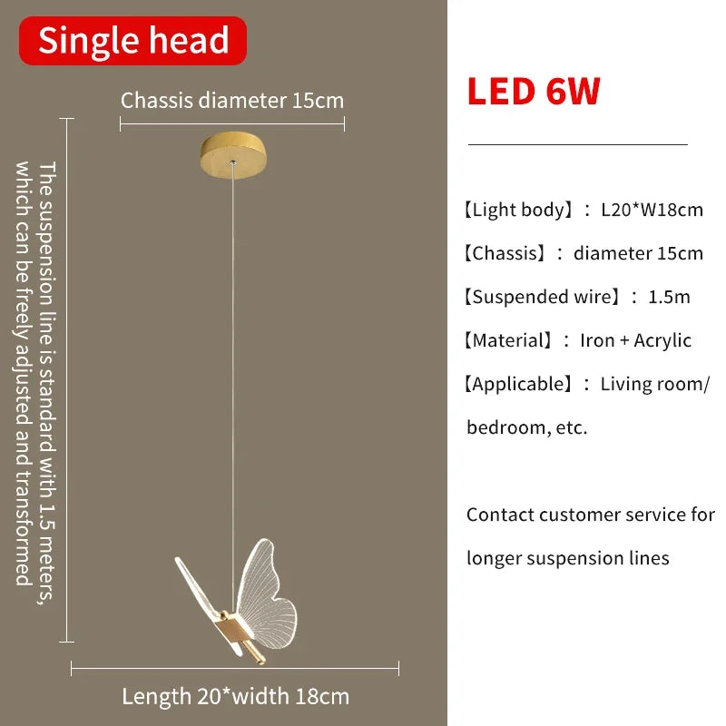 DecorBites™ Butterfly LED Chandelier for Villa Duplex Living Room Decoration