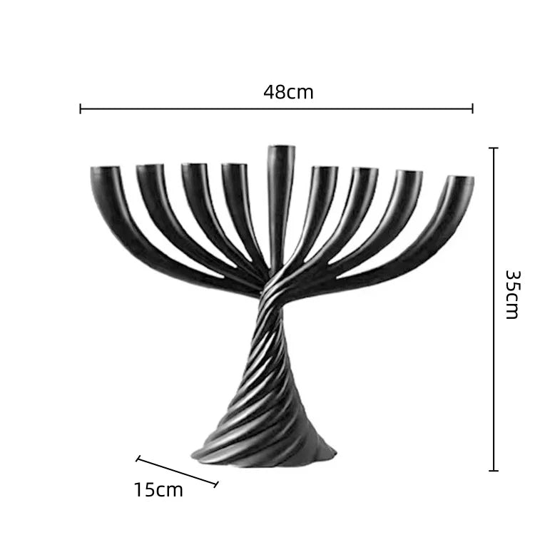 DecorBites™ Gold Geometric Twist Candle Holder Set for Stylish Home Decor