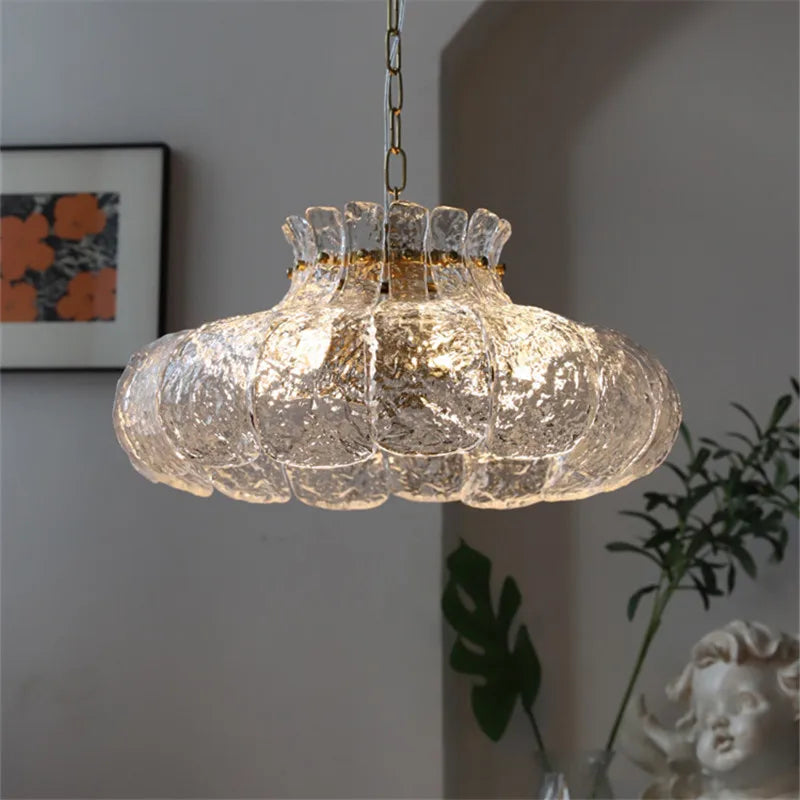 DecorBites™ Glass French Pendant Chandelier for Dining Room Bedroom Bar Decor