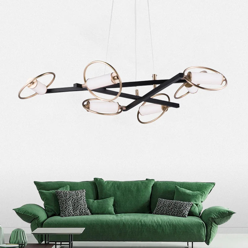 DecorBites™ Circular Ring LED Ceiling Chandelier for Home Decor - Modern Living Dining Room Pendant Light