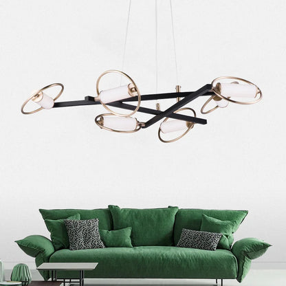 DecorBites™ Circular Ring LED Ceiling Chandelier for Home Decor - Modern Living Dining Room Pendant Light