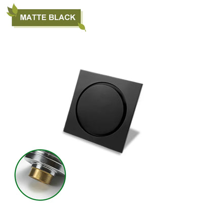 مصرف أرضية دش مربع من النحاس من DecorBites™ للمطبخ والحمام، مقاوم للحشرات والروائح