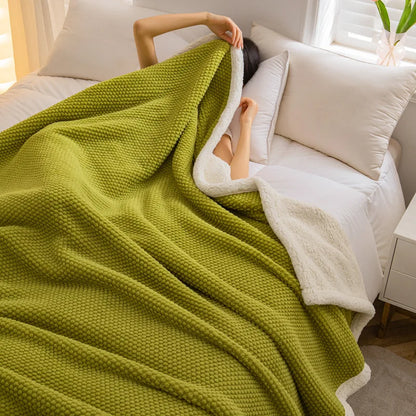 DecorBites™ High-Density Plush Double-Layer Blanket - Multi-Functional and Cozy Warmth