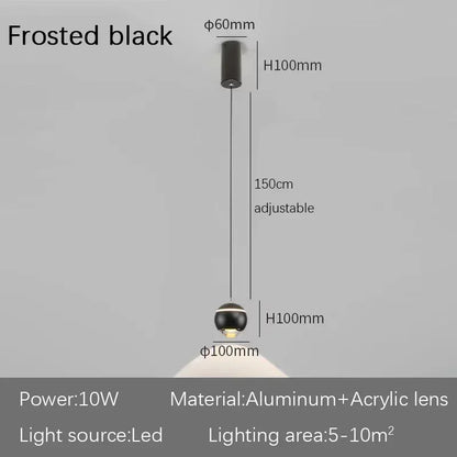 DecorBites™ LED Bedside Pendant Light for Minimalist Home Decor