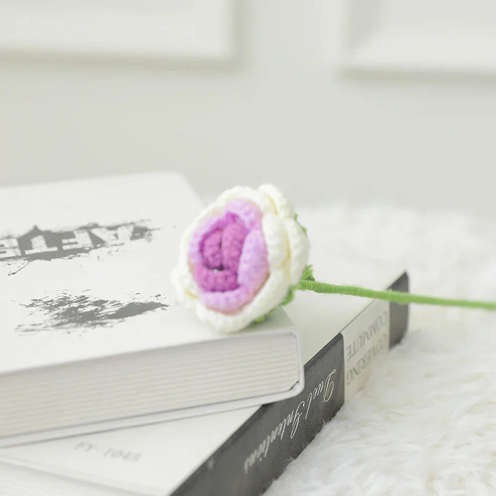 Cotton Rose Crochet Bouquet