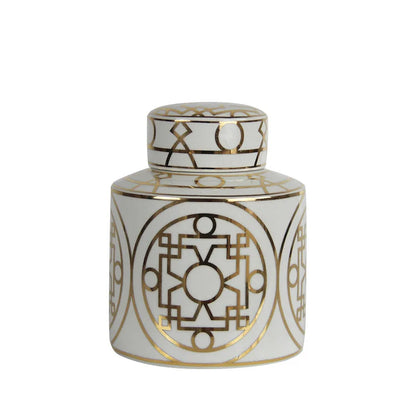 Decorbites™ Goldkorn-Keramik-Zylinder-Speichergefäß Vintage-Vase Taschentuchbox Ornamente
