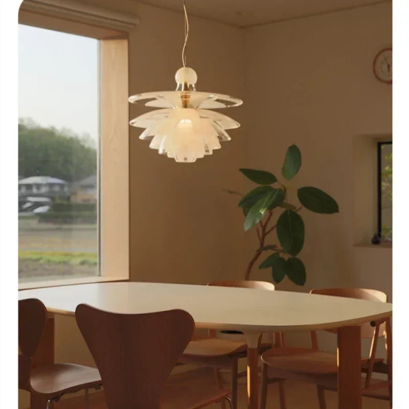 DecorBites™ Glass Pine Cone Pendant Chandelier for Living Room Restaurant Bedroom Kitchen