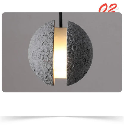 DecorBites™ Industrial Cement Pendant Lights - Retro Moon Star Chandelier Fixture