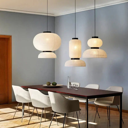 DecorBites™ Japanese Paper Pendant Lights Dining Room Chandelier