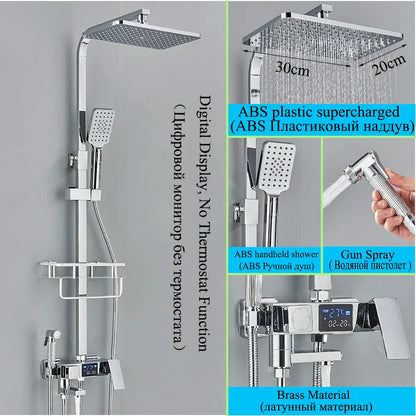 DecorBites™ Digital Thermostatic Shower Faucet Set with Bidet Sprayer