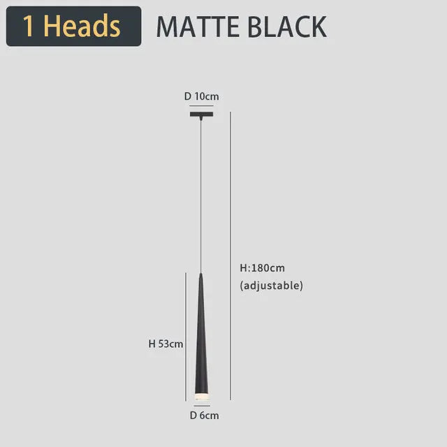 Lámpara de techo LED negra DecorBites™: Iluminación elegante para escaleras, decoración del hogar y sala de estar