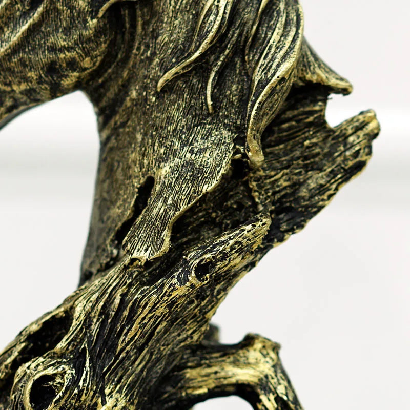 DecorBites™ Horse Head Statue Resin Sandstone Retro Animal Collection Home Decor Figurine
