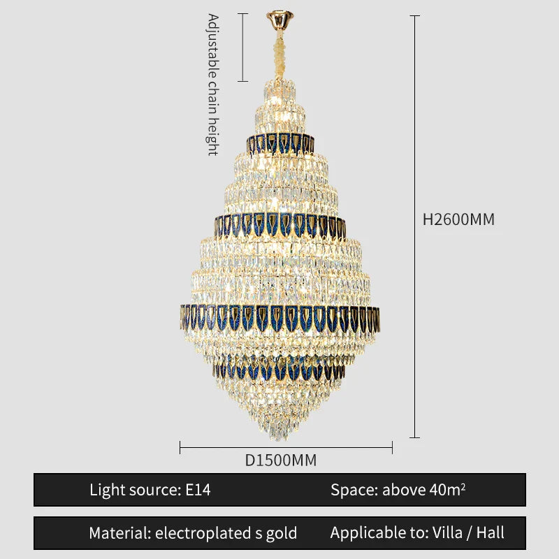 DecorBites™ Crystal Headlight Luxury Lighting for Villa, Hotel, and Restaurant