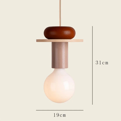 DecorBites™ LED Wooden Pendant Light: Nordic Design, Kawaii Bedroom Decor Fixture