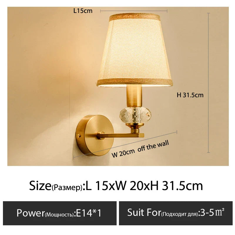 DecorBites™ Cloth Cover Wall Light for Bedroom, Living Room, Restaurant, and Corridor