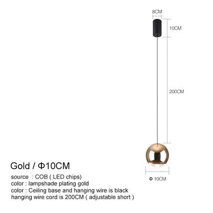 DecorBites™ LED Chandelier for Bedroom Kitchen Study Chrome Gold Modern Pendant Light