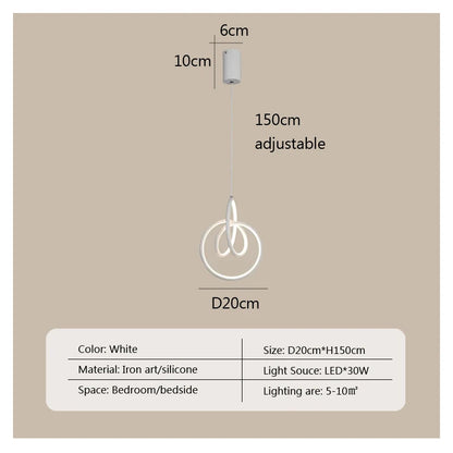 DecorBites™ LED Bedside Pendant Light Modern Decor Chandelier for Bedroom Living Room