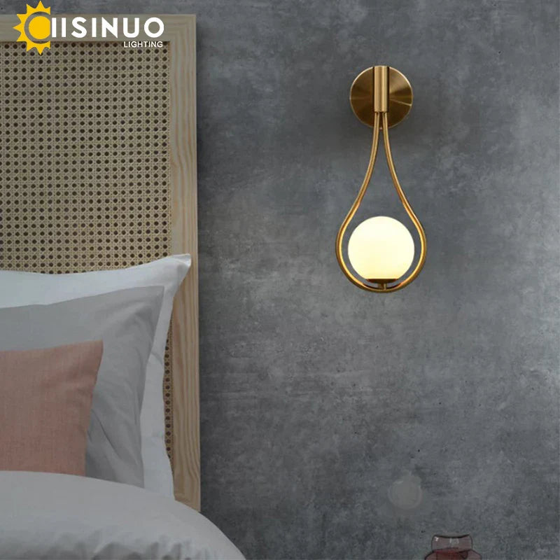 Gold Nordic G9 Bulb Hallway Wall Sconce