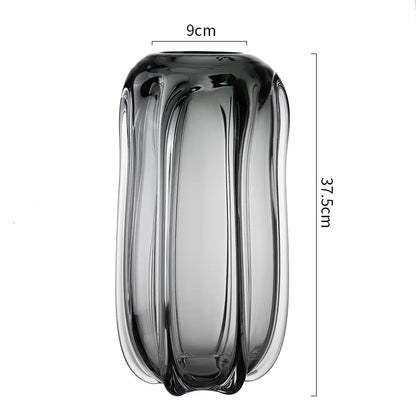 DecorBites™ Glass Vase for Hydroponics & Flower Arrangement - Home Decor Accent