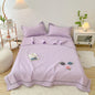 Decobites Princess Bubble Yarn Quilted Comforter Set - Elegant Handmade Flowers, Skin-friendly Blanket