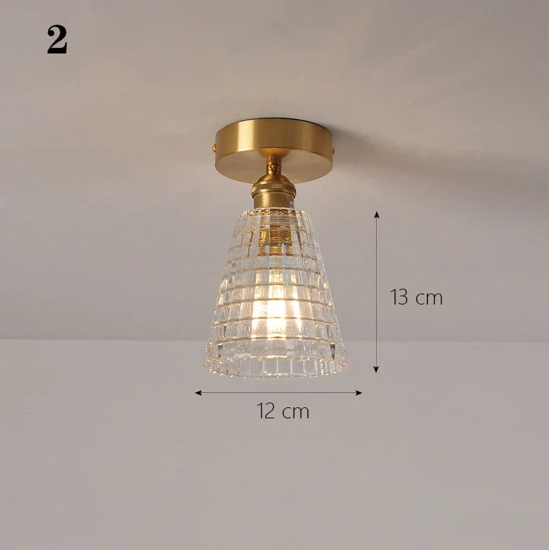 DecorBites™ Glass Shade Pendant Ceiling Lamp for Kitchen Aisle Bedroom LED Lights Fixtures