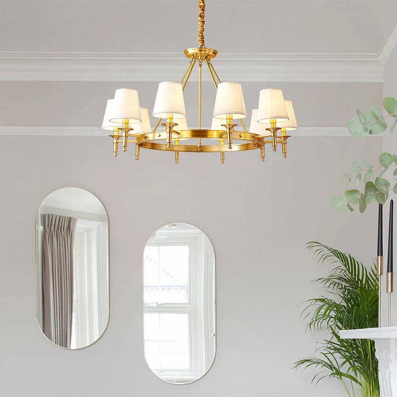 ثريا نحاسية أمريكية من DecorBites™: غرفة معيشة عصرية فاخرة، غرفة طعام، إضاءة غرفة نوم