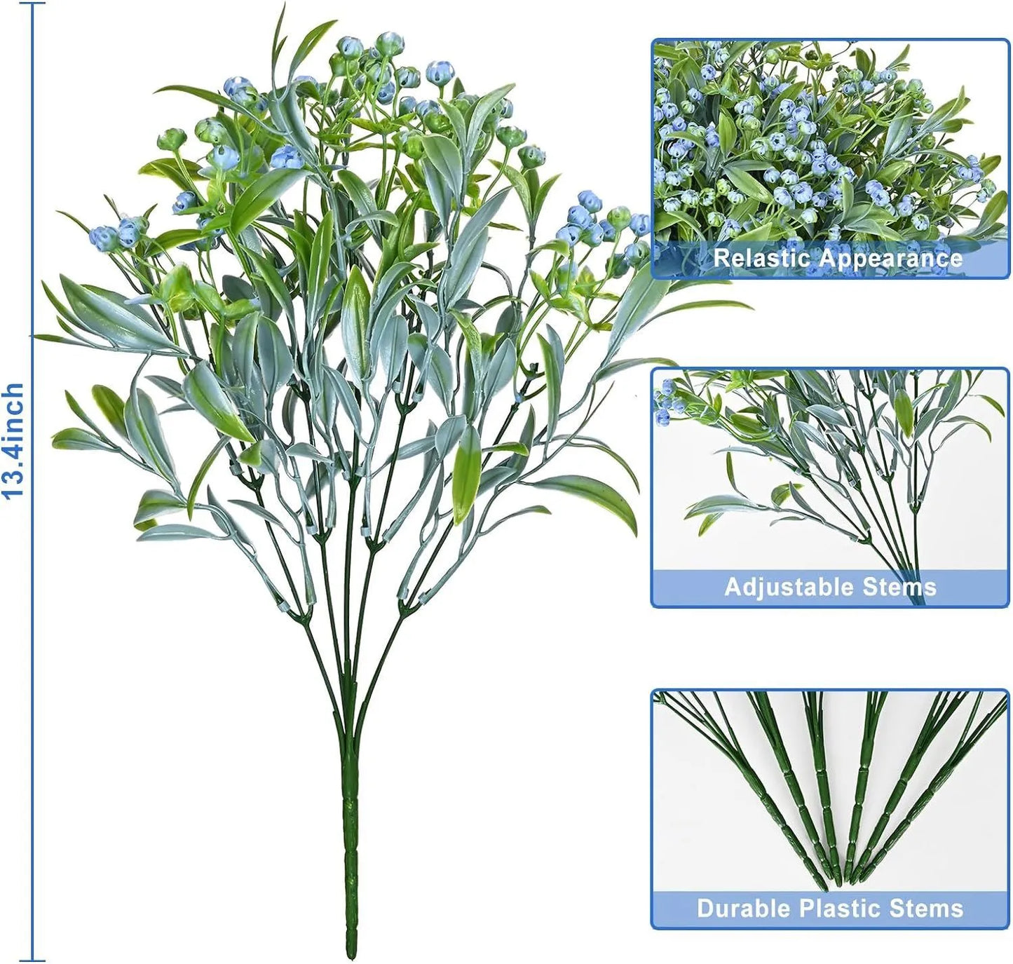 ديكوربايتس™ - نبات بونساي اصطناعي من نوع Babysbreath Lover Fruit للحديقة المنزلية والفعاليات